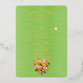 Invitation En Aluminium Enregistrer la date Mariage août 2026 (Recto)