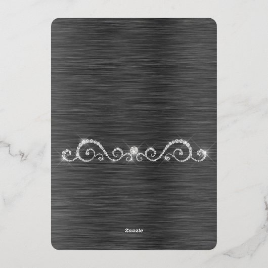 Invitation En Aluminium Enregistrer la date Mariage avril 2026 (Verso)