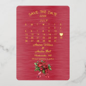 Invitation En Aluminium Enregistrer la date Mariage juillet 2026 (Recto)