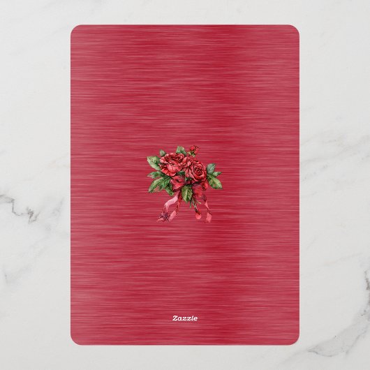 Invitation En Aluminium Enregistrer la date Mariage juillet 2026 (Verso)