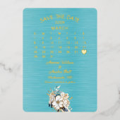 Invitation En Aluminium Enregistrer la date Mariage mars 2026 (Recto)