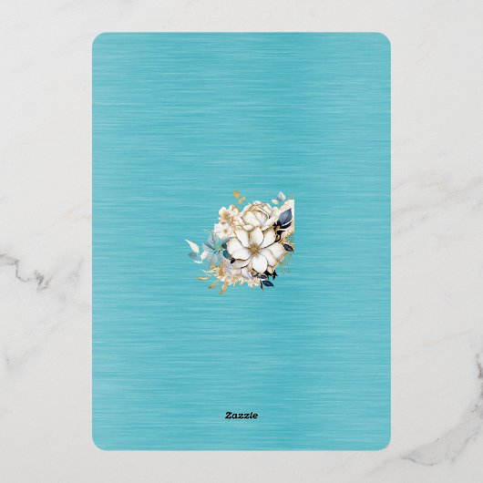 Invitation En Aluminium Enregistrer la date Mariage mars 2026 (Verso)