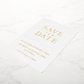 Invitation En Aluminium ENREGISTRER LA DATE moderne élégant minimal (Rotation)