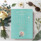 Invitation En Aluminium Enregistrer la date Octobre 2026 Mariage