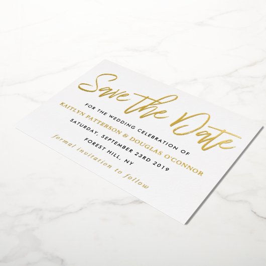 Invitation En Aluminium Enregistrer la date réelle du script moderne (Rotation)