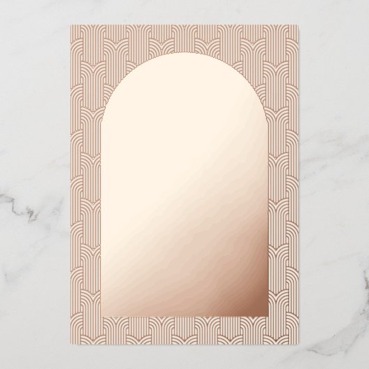 Invitation En Aluminium Enregistrer la date Rose Gold Foil Card (Recto)