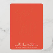 Invitation En Aluminium ENREGISTRER LA DATE script de calligraphie moderne (Recto)