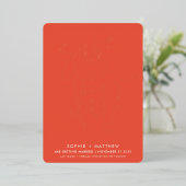 Invitation En Aluminium ENREGISTRER LA DATE script de calligraphie moderne (Debout devant)