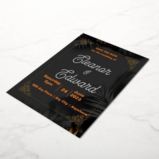 Invitation En Aluminium ENREGISTRER LA DATE - toute occasion - modifiable (Rotation)