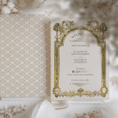 Invitation En Aluminium Enregistrer la date Victorian Royal Elegance Maria
