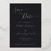 Invitation En Aluminium Enregistrer le Mariage de date Argent (Recto)