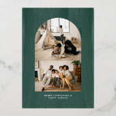 Invitation En Aluminium Ensemble & Joyeux | Photo Abstraite moderne Noël (Verso)