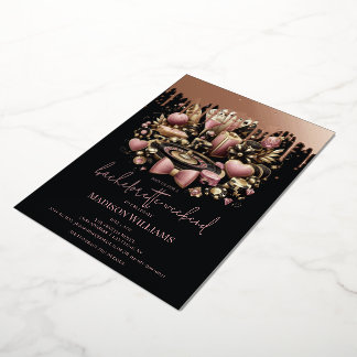 Invitation En Aluminium Enterrement de vie de jeune fille à Las Vegas Luxe