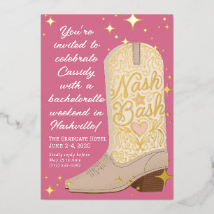 Invitation En Aluminium Enterrement de vie de jeune fille Boots de Cowgirl