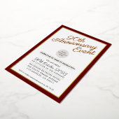 Invitation En Aluminium ENTREPRISE ANNIVERSAIRE PARTI logo moderne marron  (Rotation)