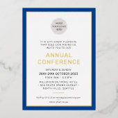 Invitation En Aluminium ENTREPRISE événement moderne simple bleu royal (Recto)