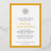 Invitation En Aluminium ENTREPRISE événement moderne simple moutarde (Recto)