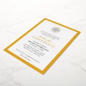 Invitation En Aluminium ENTREPRISE événement moderne simple moutarde (Rotation)