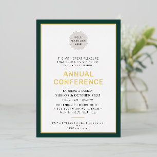 Invitation En Aluminium ENTREPRISE événement moderne simple vert foncé