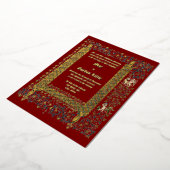 Invitation En Aluminium époque victorienne 1843 Mariage de style médiéval (Rotation)