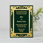 Invitation En Aluminium Époque victorienne élégante 1877  (Debout devant)