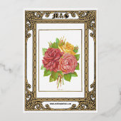 Invitation En Aluminium Époque victorienne élégante 1877  (Verso)