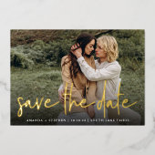 Invitation En Aluminium Esquisse décontractée | Photo Enregistrer La Date (Recto)