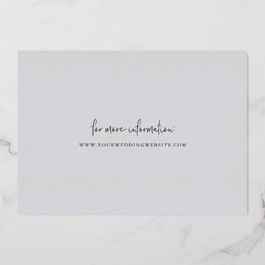 Invitation En Aluminium Esquisse décontractée | Photo Enregistrer La Date (Verso)