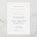 Invitation En Aluminium Estelle Elegant Wedding<br><div class="desc">Élégante invitation à la feuille de mariage avec un design simple et une combinaison moderne de polices serif,  sans serif et script.</div>