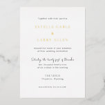 Invitation En Aluminium Estelle Elegant Wedding<br><div class="desc">Élégante invitation à la feuille de mariage avec un design simple et une combinaison moderne de polices serif,  sans serif et script.</div>
