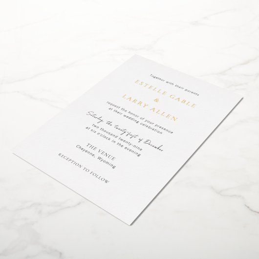 Invitation En Aluminium Estelle Elegant Wedding (Rotation)