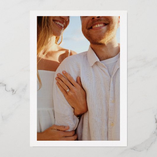 Invitation En Aluminium Estelle Elegant Wedding Enregistrer la date (Verso)