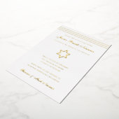 Invitation En Aluminium Étoile Bat mitzvah à rayures traditionnelle de Dav (Rotation)
