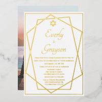 Étoile juive Cadre géométrique Or Mariage