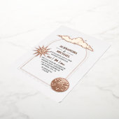 Invitation En Aluminium Étoiles célestes en or noir mystique Mariage Foil  (Rotation)