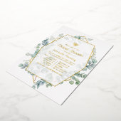 Invitation En Aluminium Eucalyptus douche géométrique virtuelle par courri (Rotation)