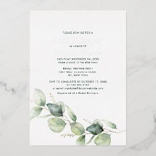 Invitation En Aluminium Eucalyptus Fête des mariées Acier