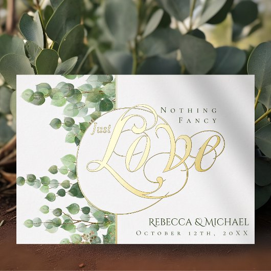 Invitation En Aluminium Eucalyptus Foliage Rien De Fancy Just Love Mariage