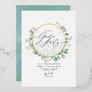 Invitation En Aluminium Eucalyptus Géométrique Herbarium