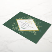 Invitation En Aluminium Eucalyptus Green Save the Date Gold (Rotation)