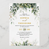 Invitation En Aluminium Eucalyptus Greenergetique gomme Botanique Rustique (Recto)