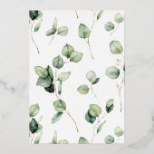 Invitation En Aluminium Eucalyptus Mariage vert (Verso)