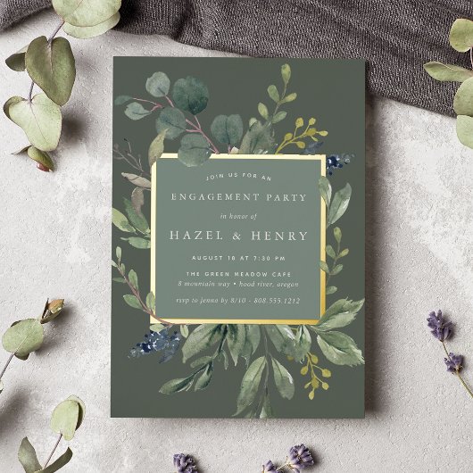 Invitation En Aluminium Eucalyptus & Sage