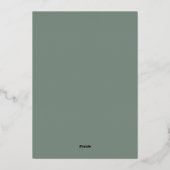 Invitation En Aluminium Eucalyptus & Sage (Verso)