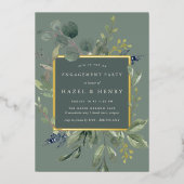 Invitation En Aluminium Eucalyptus & Sage (Recto)
