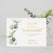 Invitation En Aluminium Eucalyptus Serez-Vous Ma Proposition De Mineure (Debout devant)