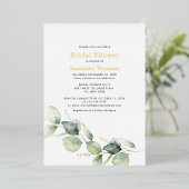 Invitation En Aluminium Eucalyptus Verdure Fête des mariées de feuillage O (Debout devant)