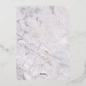 Invitation En Aluminium Eucalyptus Verdure Gold Frame Mariage en marbre (Verso)