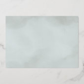 Invitation En Aluminium Eucalyptus Verdure Mariage géométrique Rose or (Verso)