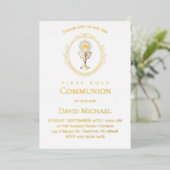 Invitation En Aluminium Eucharist First Holy Communion (Debout devant)